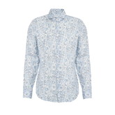 Linen Paisely Printed Button-Down Shirt