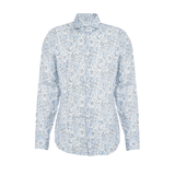 Linen Paisely Printed Button-Down Shirt