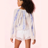 Dresner Cotton Lace-Trimmed Blouse
