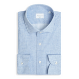 Light Blue Textured Pattern Shirt Collar small cutaway