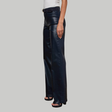 Clayton Coated Wide-Leg Jean in Navy