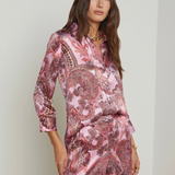 Dani Silk Blouse in Pink Paisely