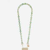 The Cassy Phone chain - Mint Green & Gold