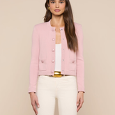 Patsy Cropped Cardigan in Misty Rose