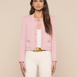 Patsy Cropped Cardigan in Misty Rose