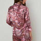 Dani Silk Blouse in Pink Paisely
