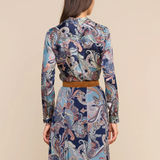 Tyler Silk Blouse in Midnight Multi Besarabian Paisley