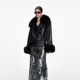 Black Belted Leather Jacket