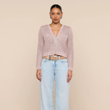 Blanca Sequin Cardigan in Rose