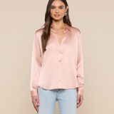 Tyler Silk Blouse in Misty Rose