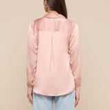 Tyler Silk Blouse in Misty Rose