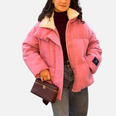 Pink Wool Puffer Jacket