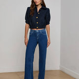 Cove Cropped Tweed Jacket in Midnight