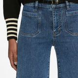 Le Slim Palazzo Modernist Pocket in Mid Den