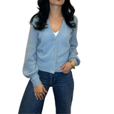 Sky Blue Silk & Cashmere Cardigan – Soft Luxe Layering
