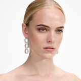 Crystal Link Three Tiered Earrings