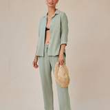 Shirt Tail Button Down - Olive Grove - Sold as a Set