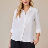 Shirt Tail Button Down - White - Sold as a Set