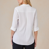 Shirt Tail Button Down - White - Sold as a Set