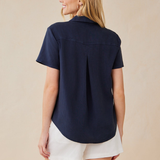 Short Sleeve Pocket Button Down - Endless Sea - Sold as a Set