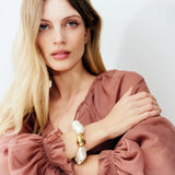 Organic Pearl Bracelet with Gold Pearl
