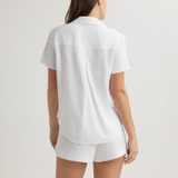 Short Sleeve Pocket Button Down - White - Sold as a Set