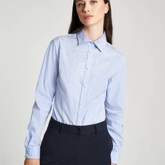 Embellished Blue Stripe Shirt