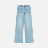 Le Slim Palazzo Bardot Pocket in Light Denim