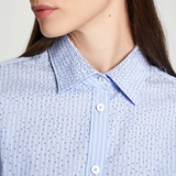 Embellished Blue Stripe Shirt