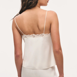Roxsana Crepe Lace Cami in Cream