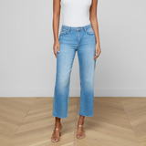 Wanda Cropped Wide-Leg Jean in Light Denim