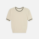 Cashmere Gathered Sweater in Cream