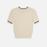 Cashmere Gathered Sweater in Cream