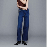 Le Slim Palazzo in Mid Denim