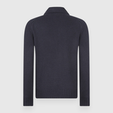 Patch Pockets Merino Overshirt in Navy