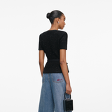 Black Sequin Knit Top