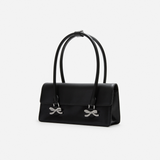 Black Soft Leather Shoulder Bag