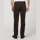Federal 32" Slim Straight Cordroy Trousers in Midnight Brown