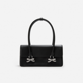 Black Soft Leather Shoulder Bag