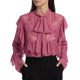 Farah Chiffon Lace Blouse