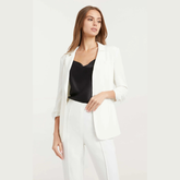 Khloe Crepe Blazer in White