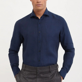 Navy Linen Shirt