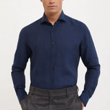 Navy Linen Shirt