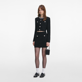 Black Crystal Trim Cardigan