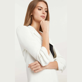 Khloe Crepe Blazer in White