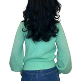 Bright Green Silk & Cashmere Cardigan – Soft Luxe Layering