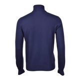 Full Zip Egyptian Cotton Sweater - Navy