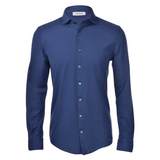 Light Piquet Cotton Shirt - Blue