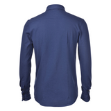 Light Piquet Cotton Shirt - Blue