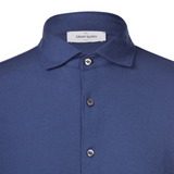 Light Piquet Cotton Shirt - Blue